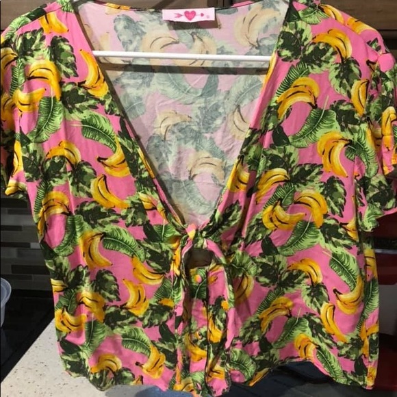 Buddy Love Tops - Buddy Love banana print top